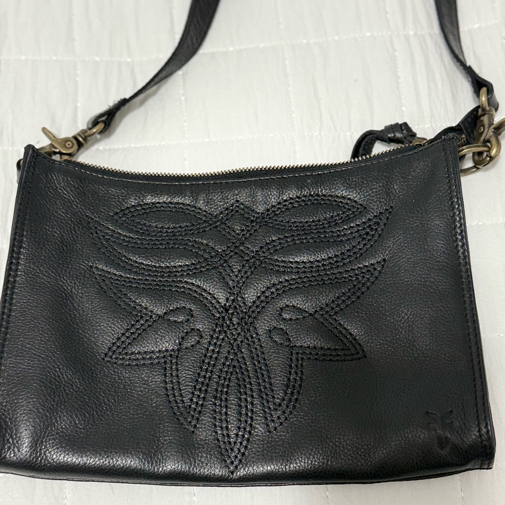 Black Leather Crossbody Bag